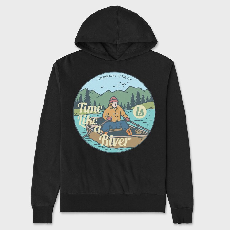 River Boat, Unisex Men's Hoodie