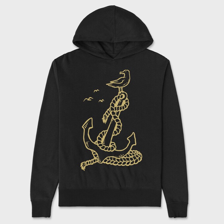 Anchor Bird, Unisex Men's Hoodie