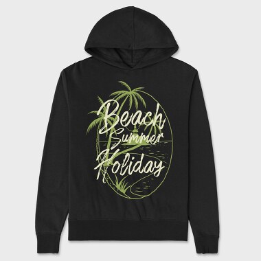 Beach Island, Unisex Men's Hoodie