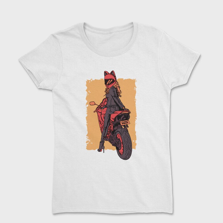 Cat Woman Motorbike, Дамска Тениска