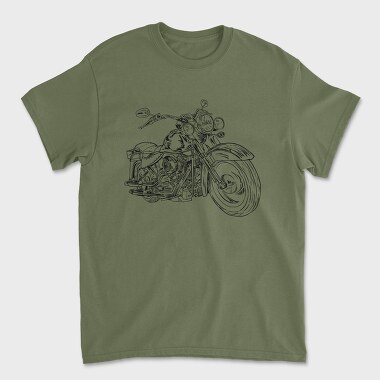 Унисекс Мъжка Тениска, Harley Motorcycle