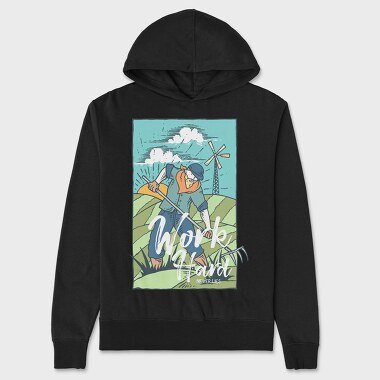 Work Hard, Unisex Men's Hoodie