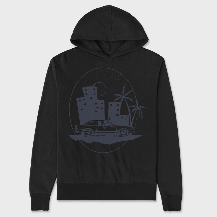 City Night Drive, Unisex Men's Hoodie