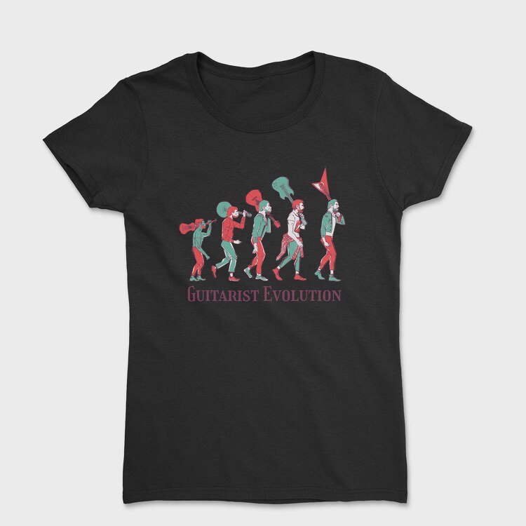 Guitarist Evolution, Women's T-Shirt