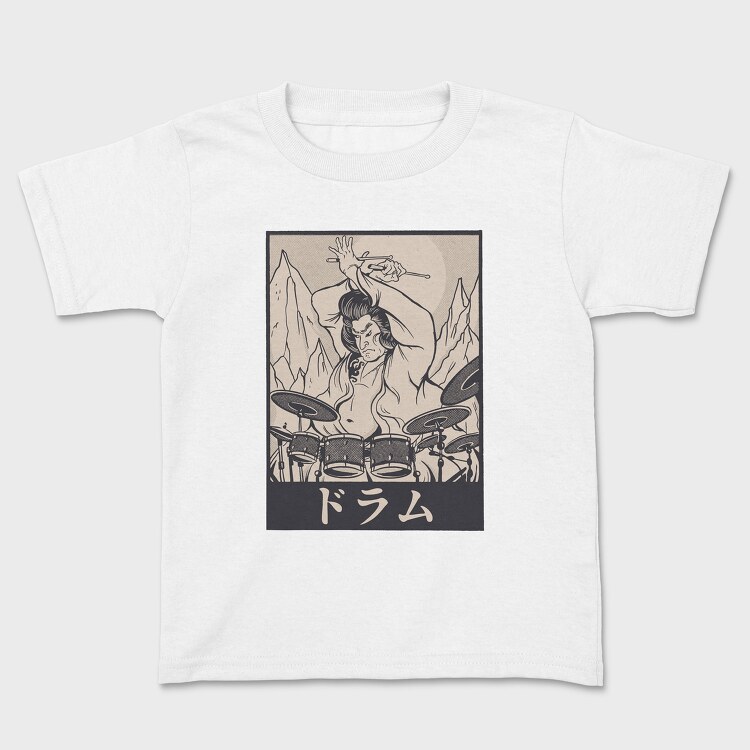 Samurai Drummer, Kids' T-Shirt