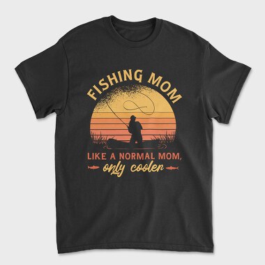 Fishing Mom, Unisex Men's T-Shirt