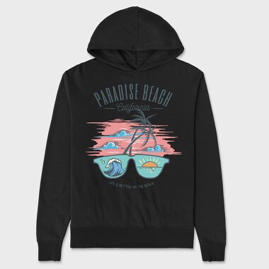 Sunglass Beach, Unisex Men's Hoodie