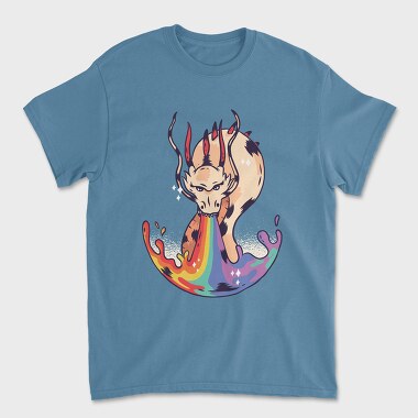 Unisex Men's T-Shirt, Dragon Rainbow