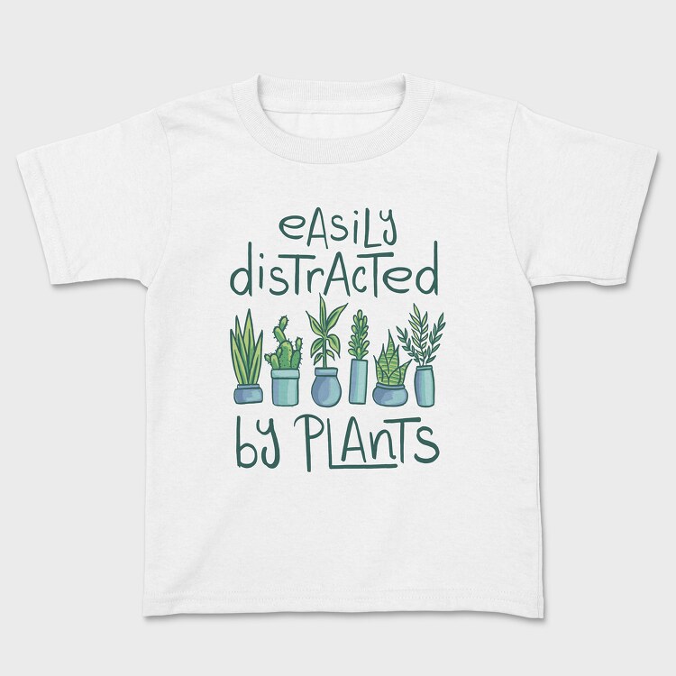 Easily Distracted by Plants, Kids' T-Shirt
