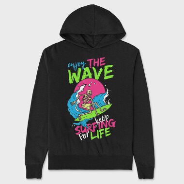 Surf For Life, Unisex Men's Hoodie