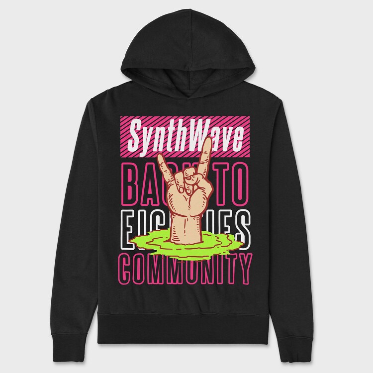 Synthwave, Unisex Men's Hoodie