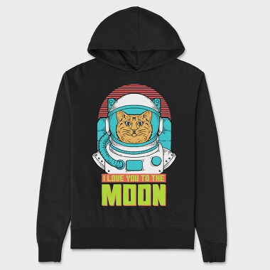 I Love You To The Moon, Unisex Men's Hoodie