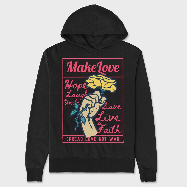 In The Name Of Peace, Unisex Men's Hoodie