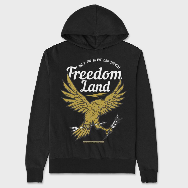 Land Of Freedom, Unisex Men's Hoodie