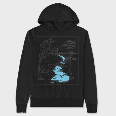Village, Unisex Men's Hoodie