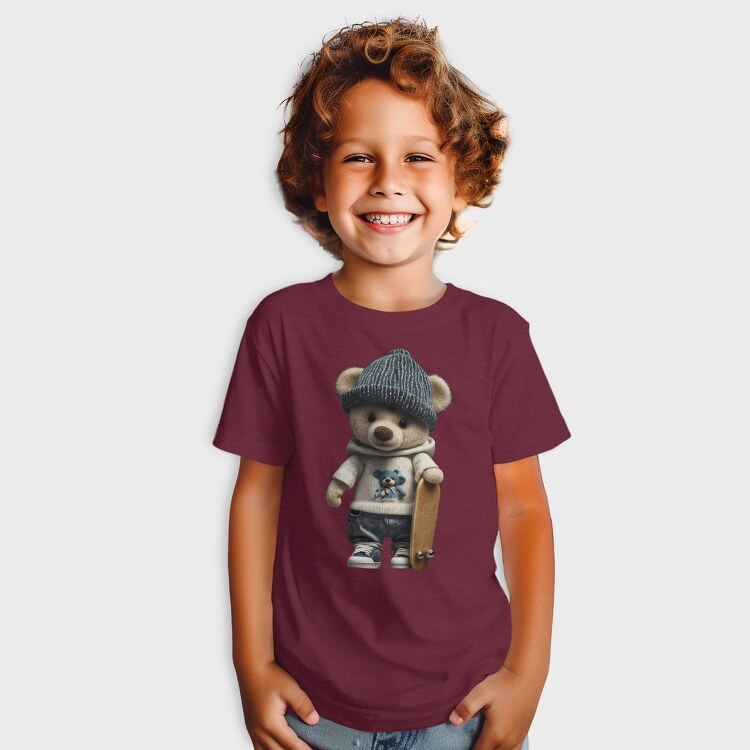 Skate Teddy Bear, Kids' T-Shirt