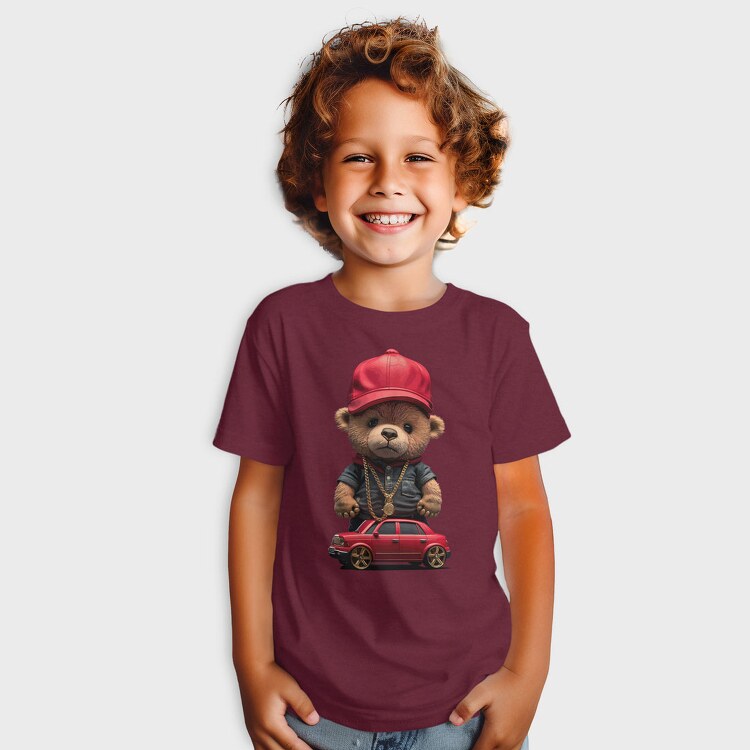 Car Teddy Bear, Kids' T-Shirt
