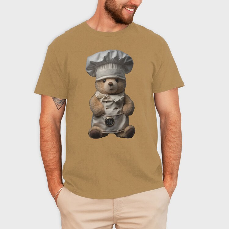 Chef Teddy Bear, Unisex Men's T-Shirt