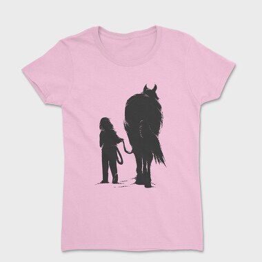 Girl And Horse, Women's T-Shirt