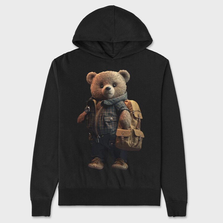 Teddy With Backpak, Унисекс Мъжко Суичър