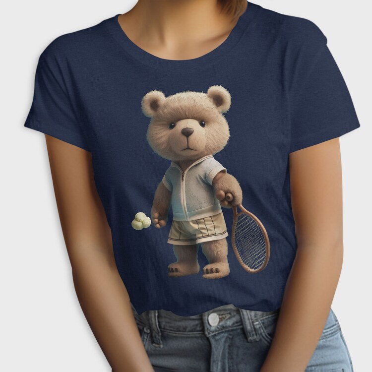 Tennis Teddy Bear, Women's T-Shirt