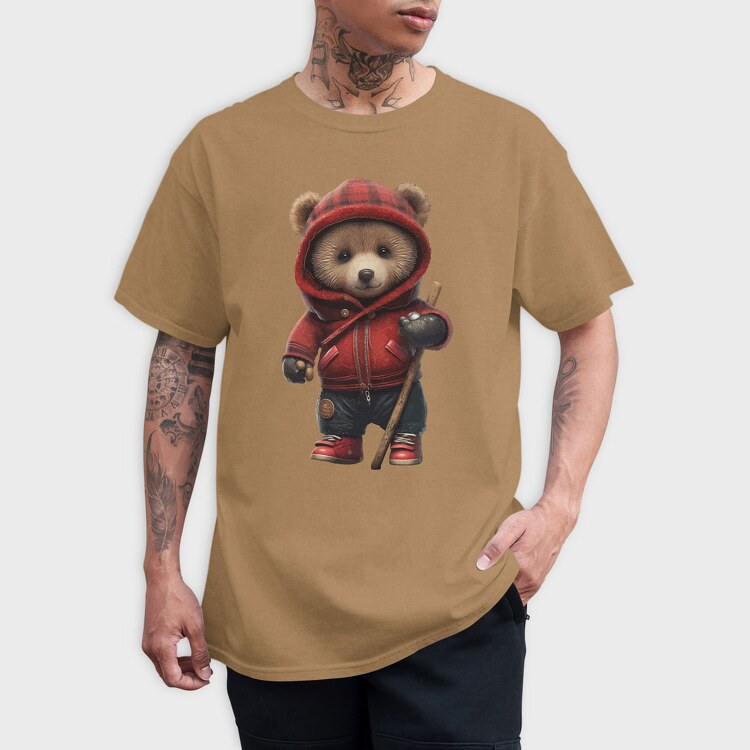 Teddy Bear Stick, Унисекс Мъжка Тениска