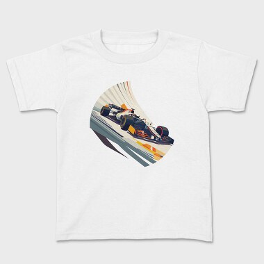 Formula Racing Car Bauhaus Abstract, Kids' T-Shirt