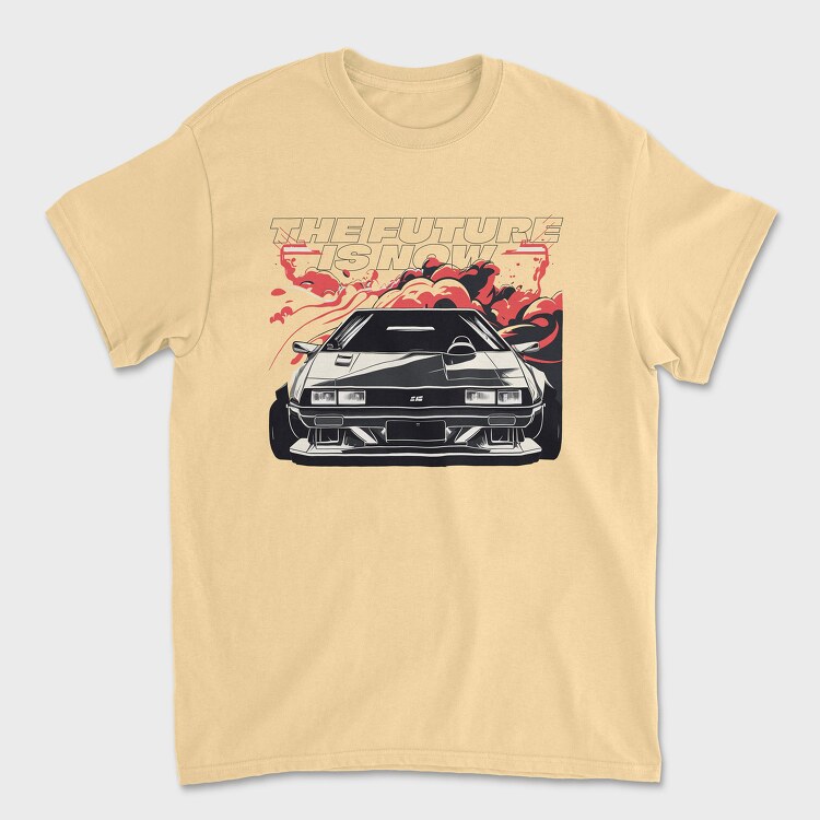 Futuristic Car Smoke, Unisex Men's T-Shirt