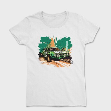 Hand Drawn Rally Car, Women's T-Shirt