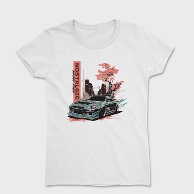 Japanese Car Custom Street Drive Nostalgic Sunset, Women's T-Shirt