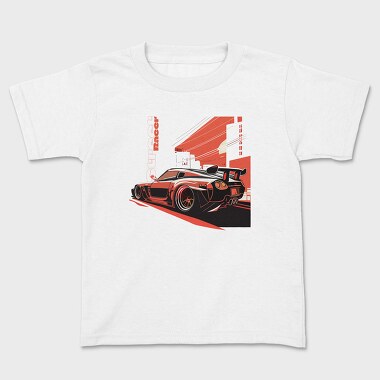 Japanese Sports Car Street Racer Sunset Drive Japan, Kids' T-Shirt