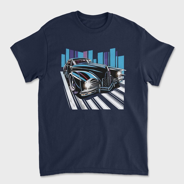 Luxury Classic Car Black Color, Unisex Men's T-Shirt