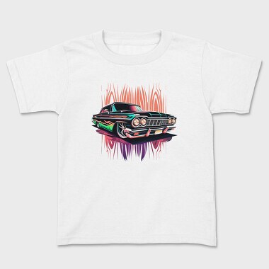 Luxury Rims Lowrider Custom Car, Kids' T-Shirt
