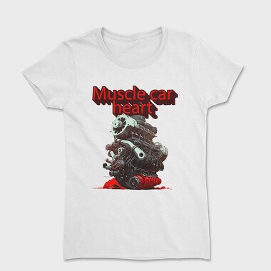 Muscle Car Heart Engine Anime, Women's T-Shirt