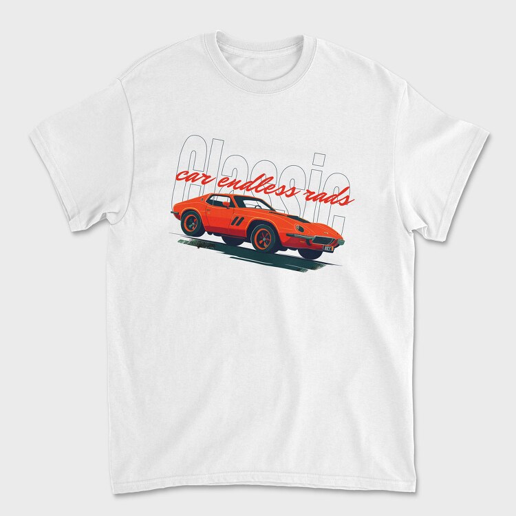 Muscle Classic Vintage Car Flat, Unisex Men's T-Shirt