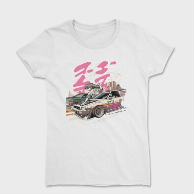 Race Car Competing Girl Manga, Women's T-Shirt