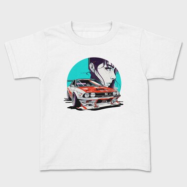 Racing Car Girl Manga, Kids' T-Shirt