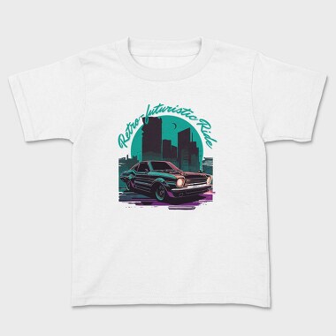 Retro Futuristic Ride Iconic Japanese Car Vaporwave, Kids' T-Shirt