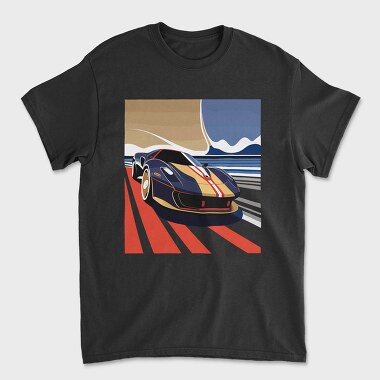 Retro Supercar in Vintage, Unisex Men's T-Shirt