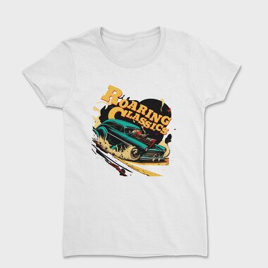 Roaring Classics Hotroad Car Comic, Women's T-Shirt