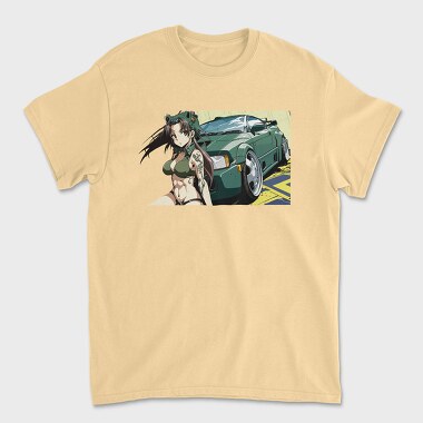 Sports Car Girl Anime, Унисекс Мъжка Тениска
