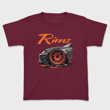 Stom Rims on Supercar Rims Make the Car, Kids' T-Shirt
