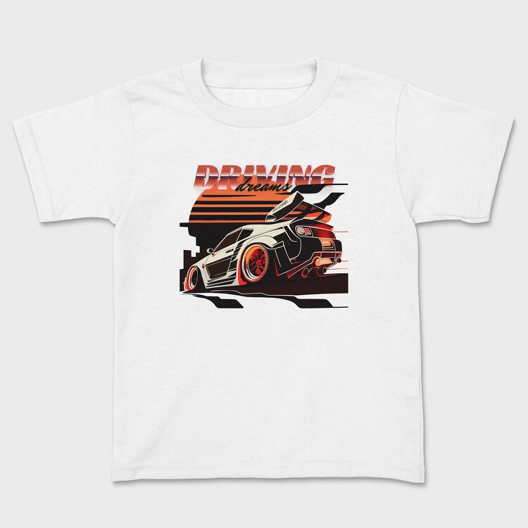 Supercar Racing Car Driving Dreams, Kids' T-Shirt