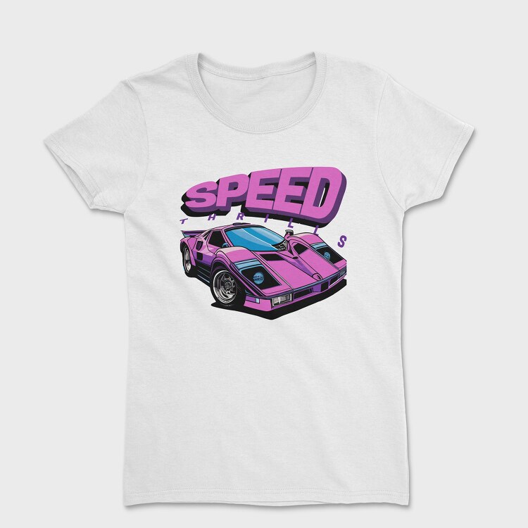 Supercar Retro Speed Thrills, Дамска Тениска