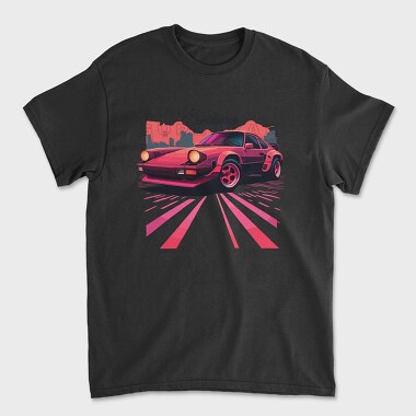 Synthwave Supercar Classic Sports Car Vaporwave, Unisex Men's T-Shirt