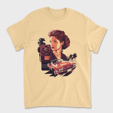 Vintage Convertible Car 2, Unisex Men's T-Shirt