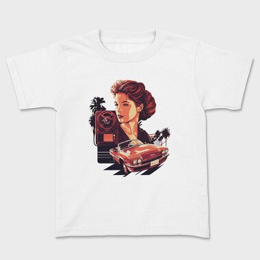 Vintage Convertible Car 2, Kids' T-Shirt