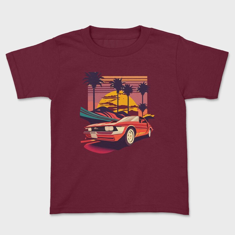 Vintage Convertible Car, Kids' T-Shirt