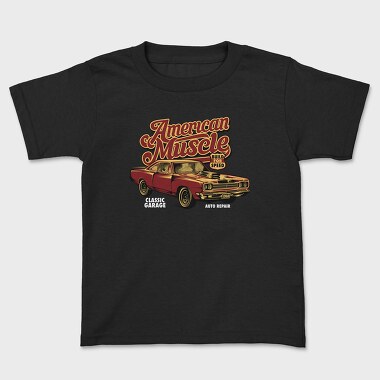 American Muscle Old Car, Kids' T-Shirt