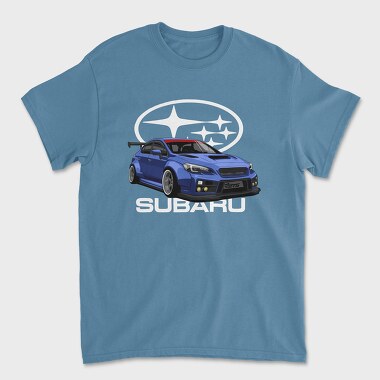 Blue Subaru, Unisex Men's T-Shirt